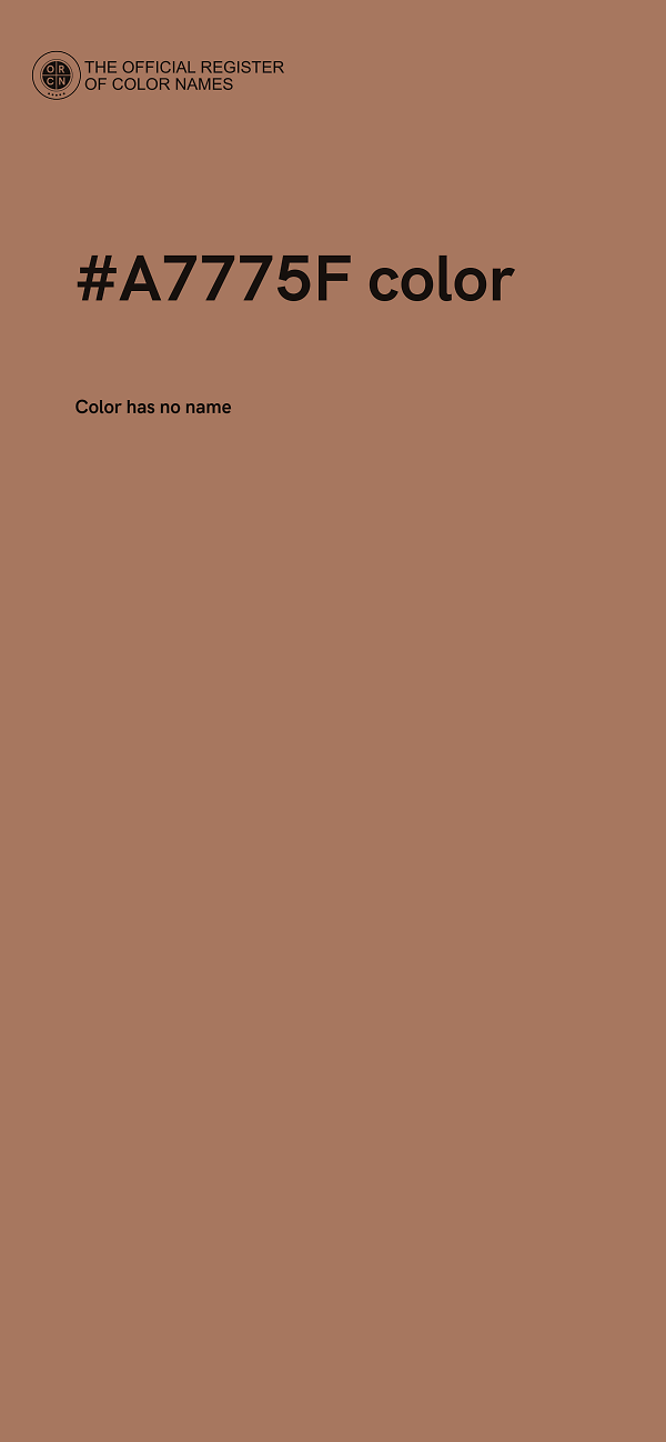 #A7775F color image