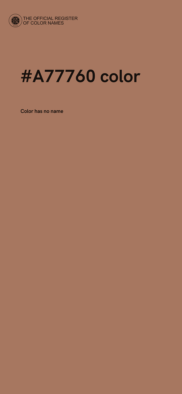 #A77760 color image