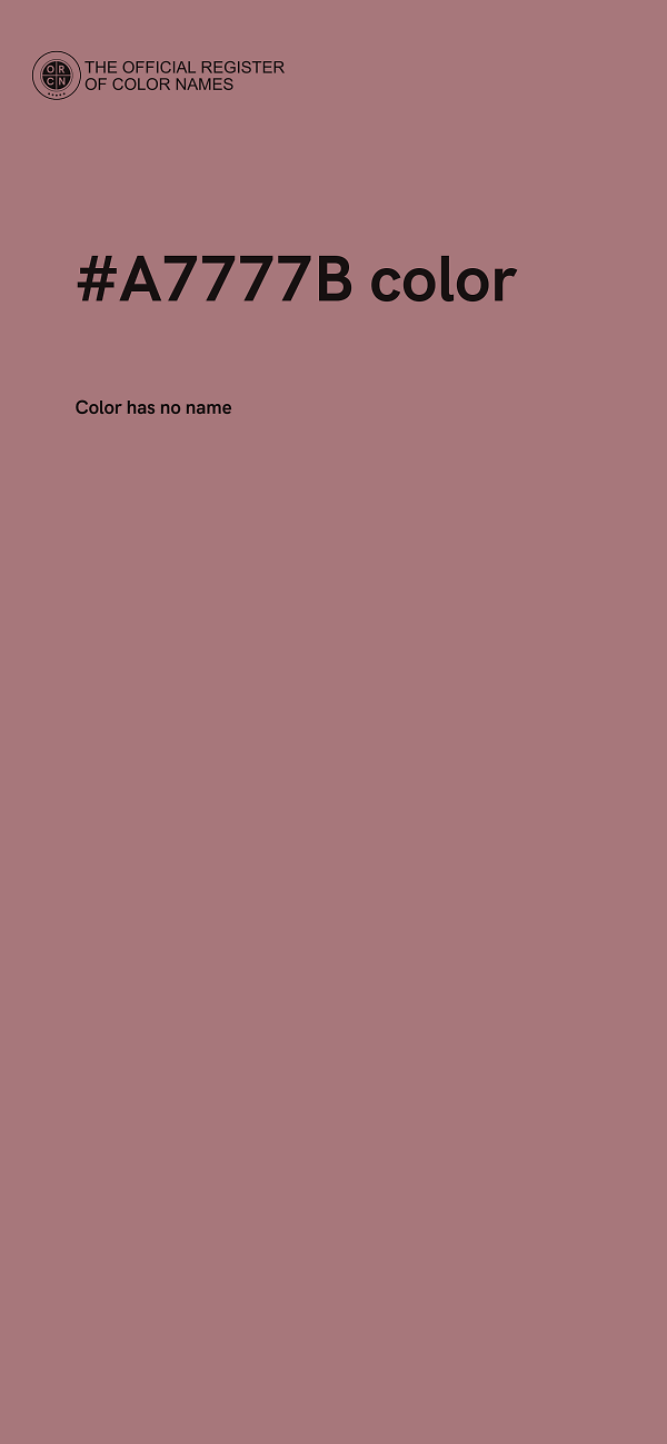 #A7777B color image