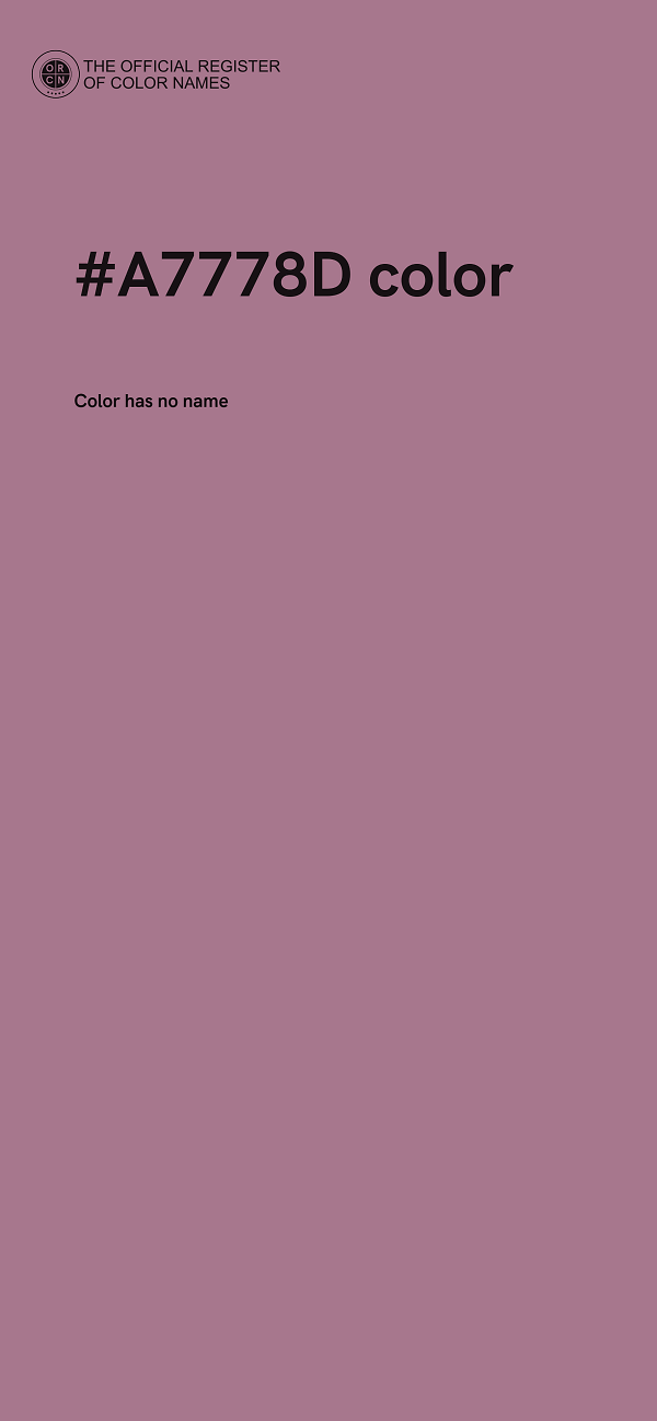 #A7778D color image