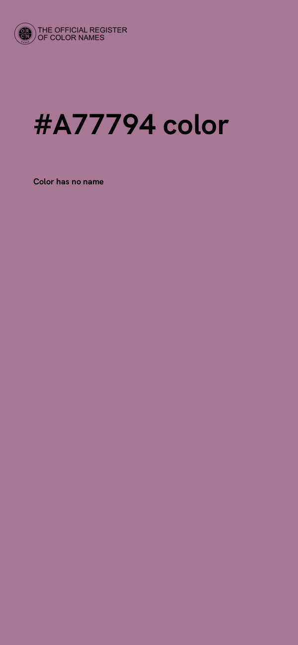 #A77794 color image