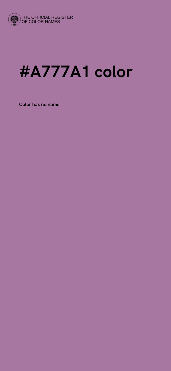 #A777A1 color image