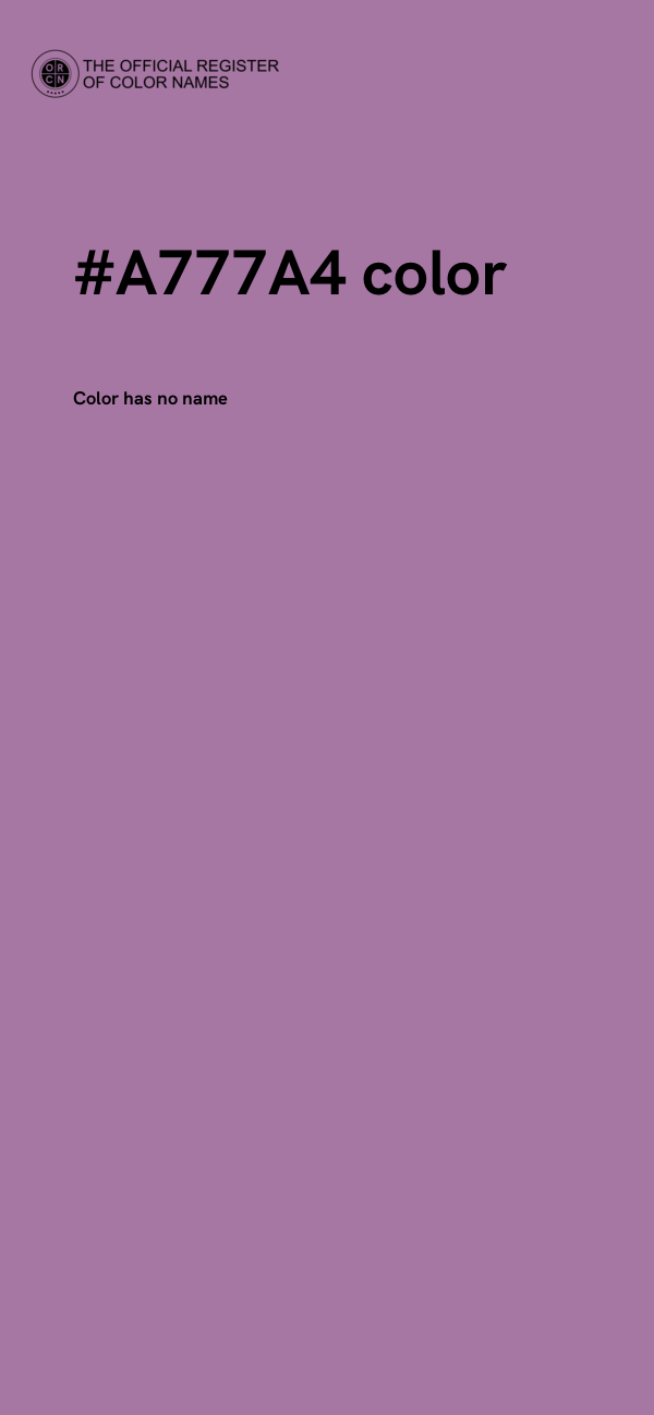 #A777A4 color image