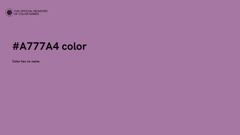 #A777A4 color image