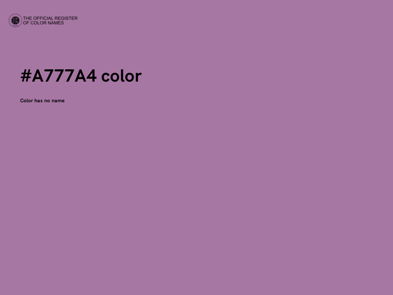 #A777A4 color image