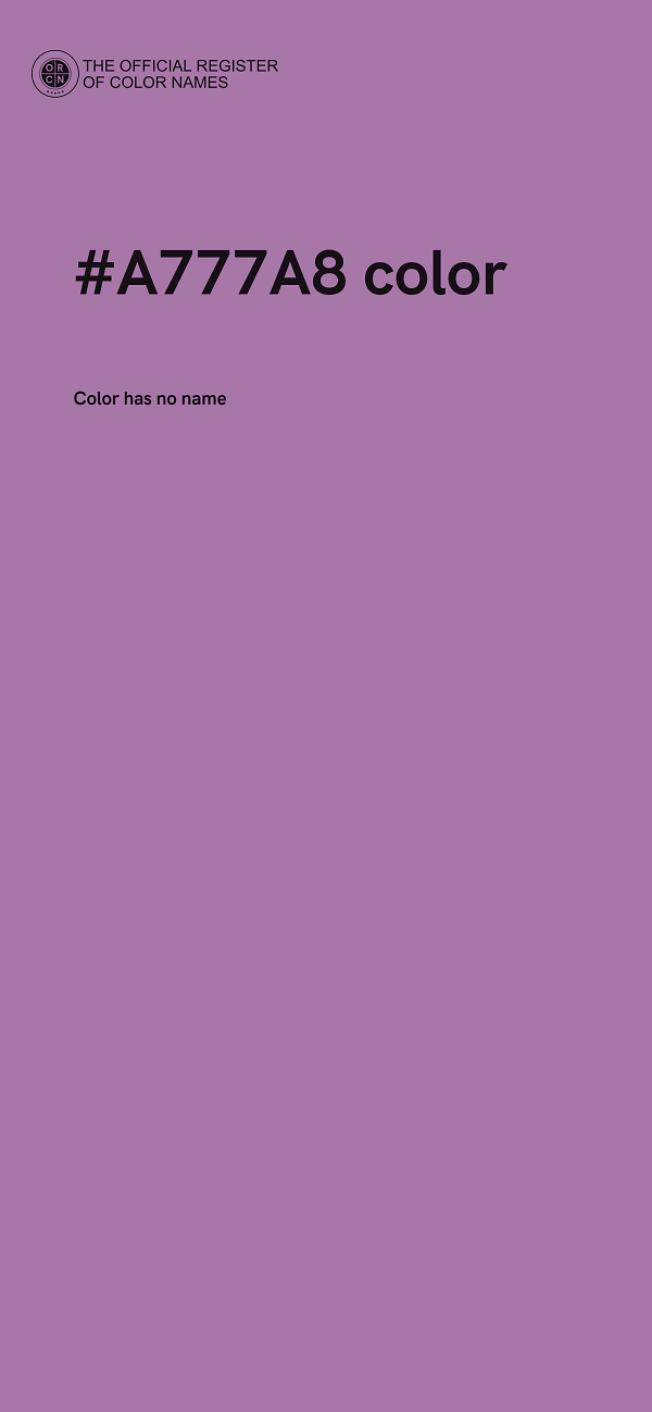 #A777A8 color image