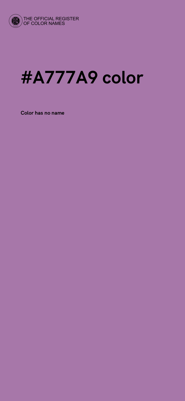 #A777A9 color image