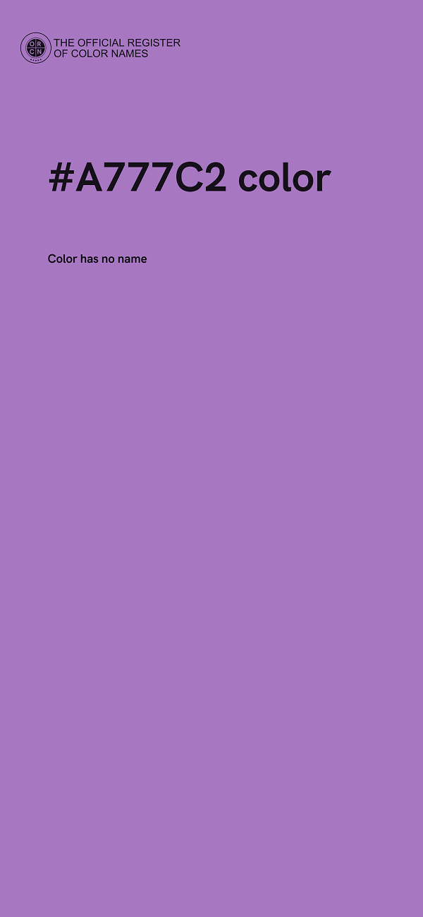 #A777C2 color image