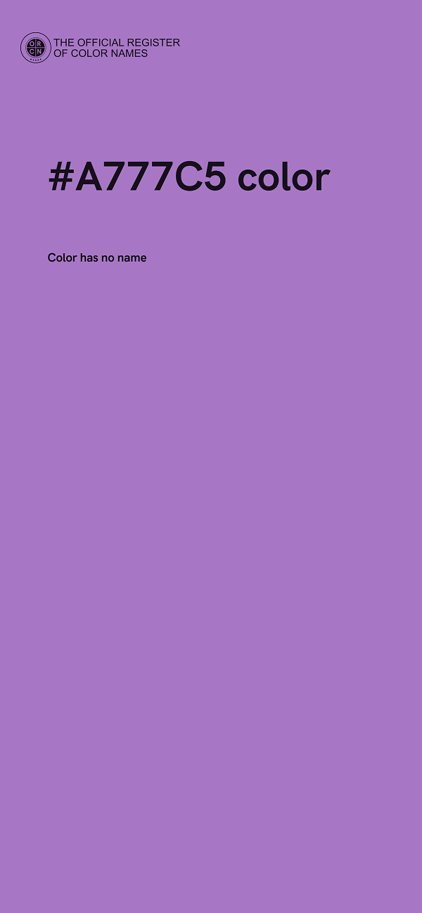 #A777C5 color image