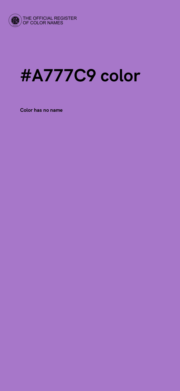 #A777C9 color image