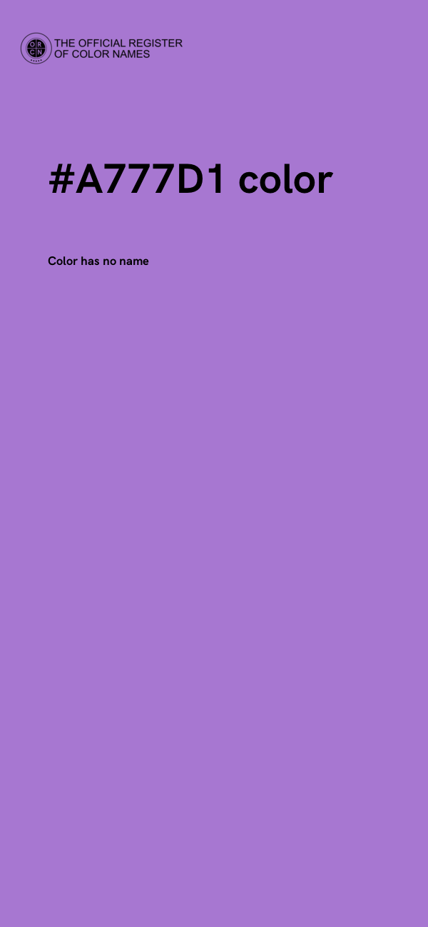 #A777D1 color image