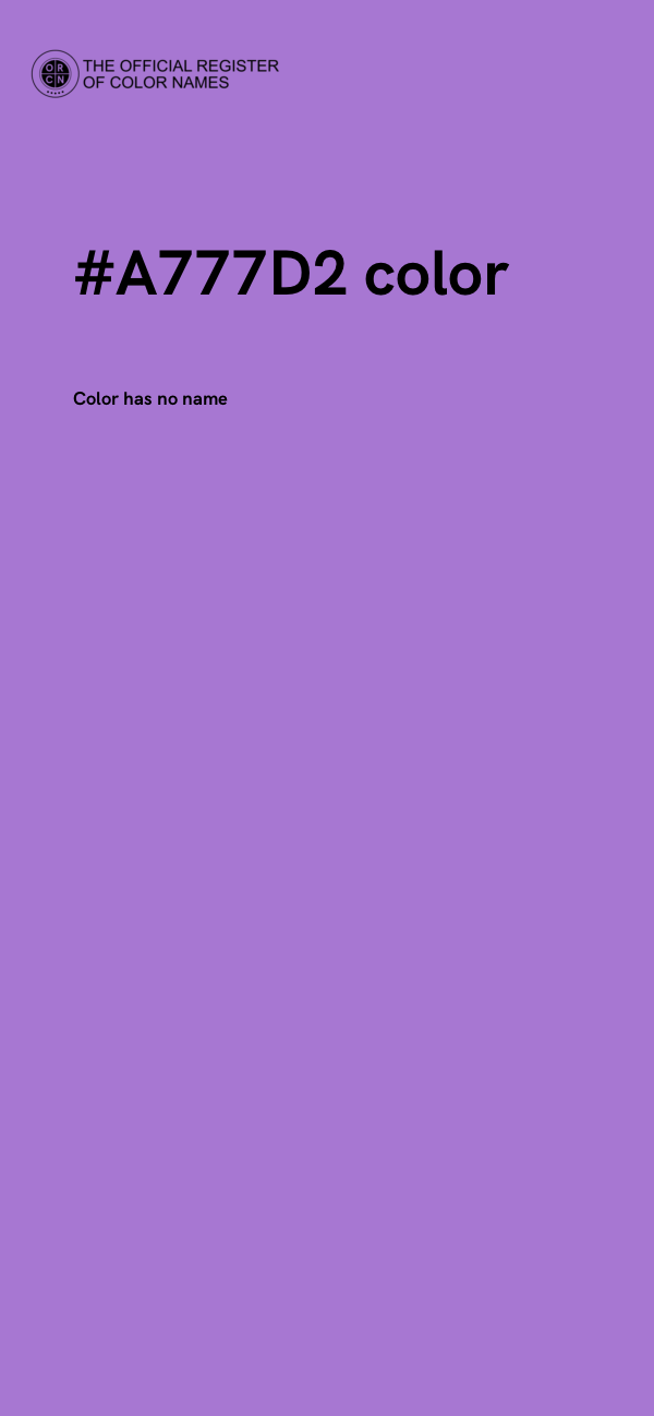 #A777D2 color image
