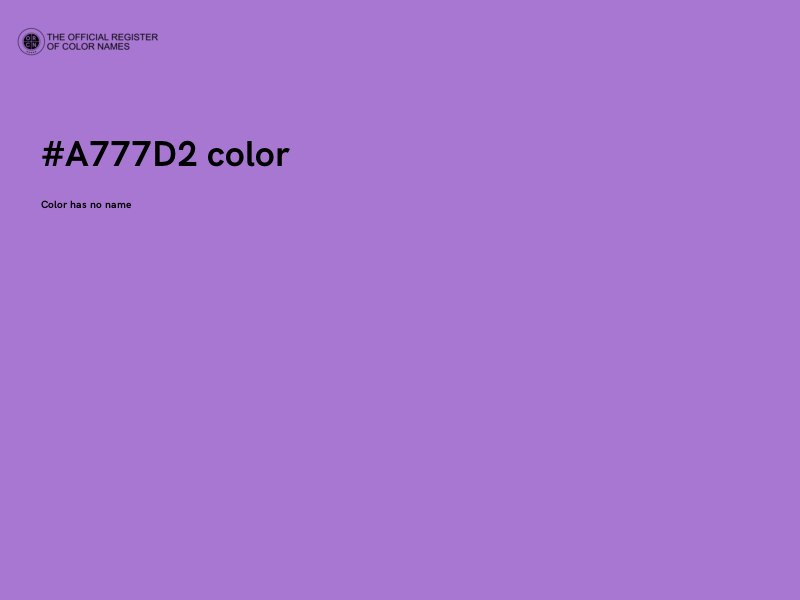 #A777D2 color image