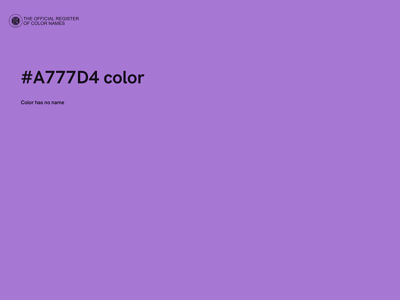 #A777D4 color image