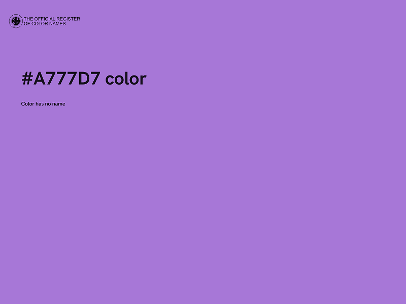 #A777D7 color image