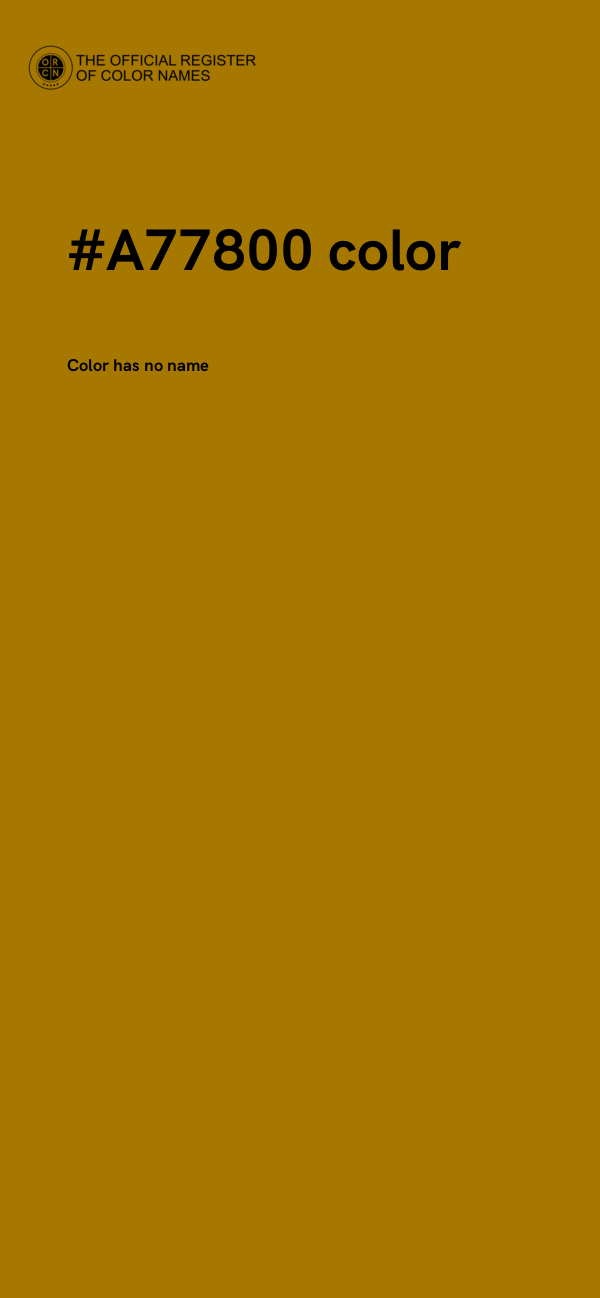 #A77800 color image
