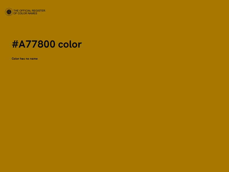 #A77800 color image