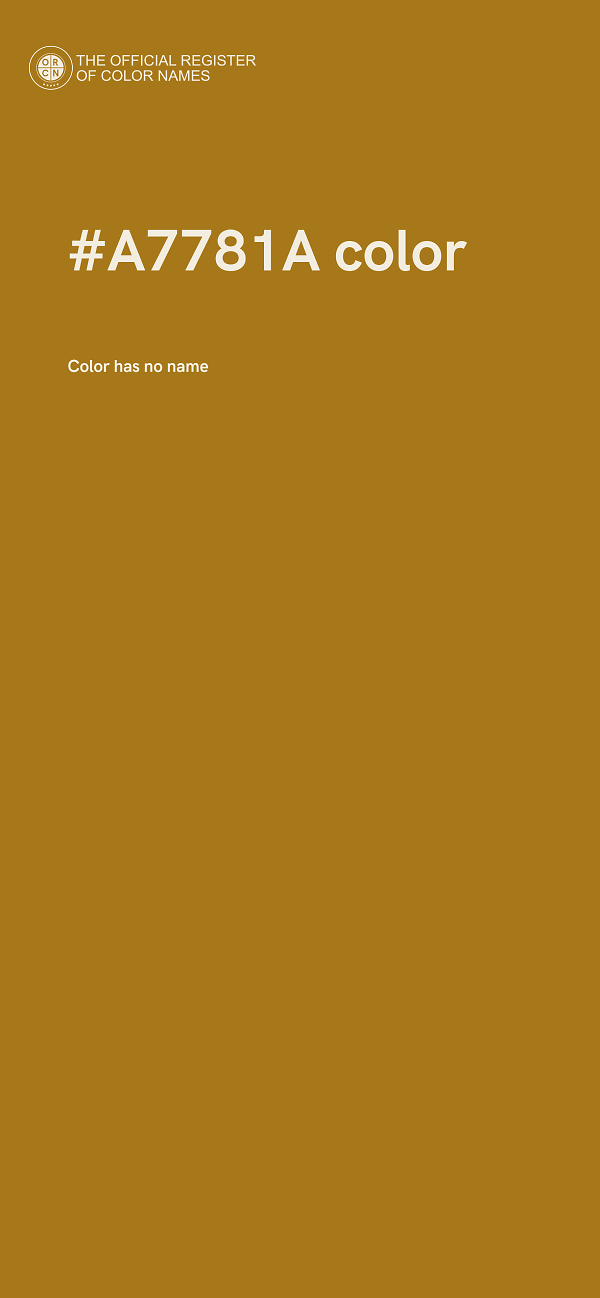 #A7781A color image