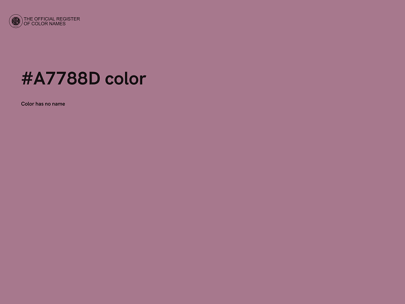#A7788D color image