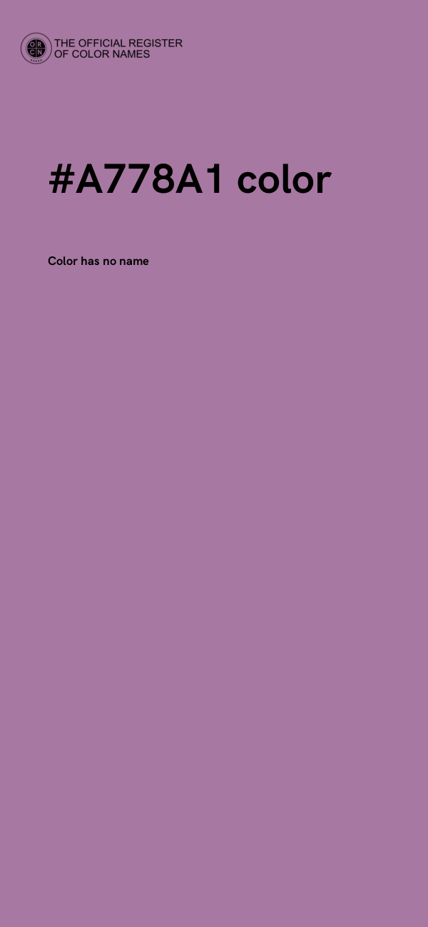 #A778A1 color image