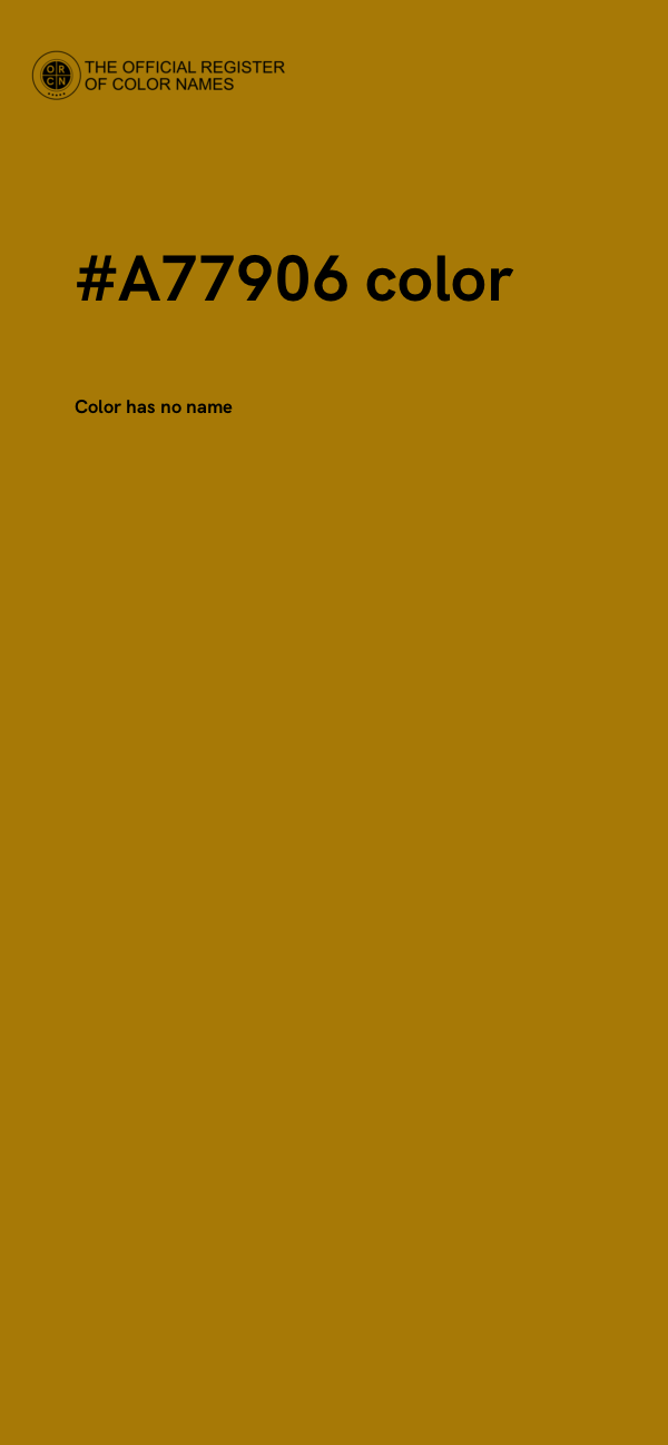 #A77906 color image