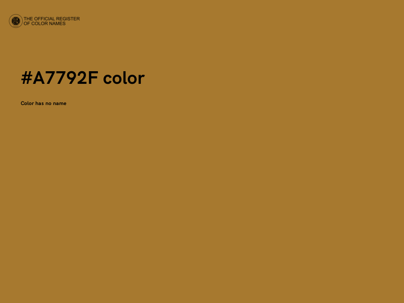 #A7792F color image