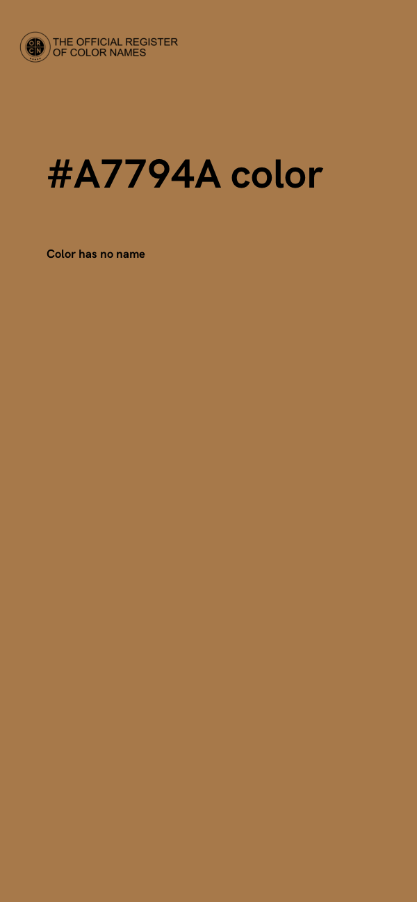 #A7794A color image