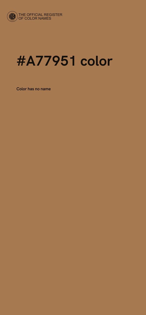 #A77951 color image