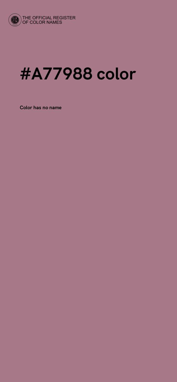#A77988 color image
