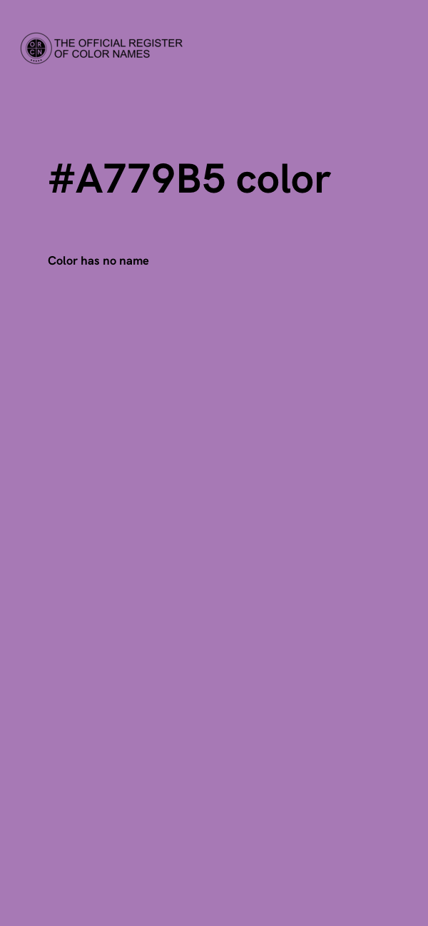 #A779B5 color image