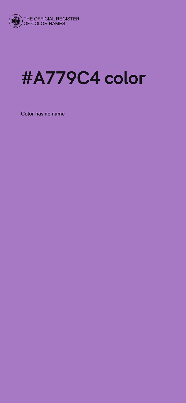 #A779C4 color image