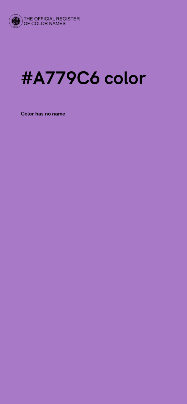 #A779C6 color image