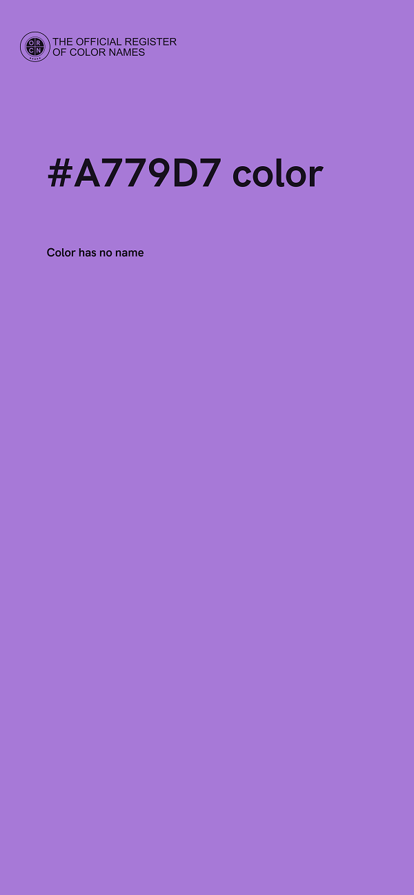 #A779D7 color image
