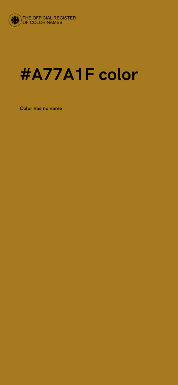 #A77A1F color image