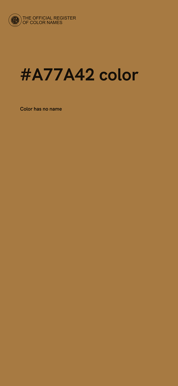 #A77A42 color image