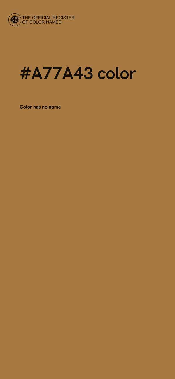 #A77A43 color image