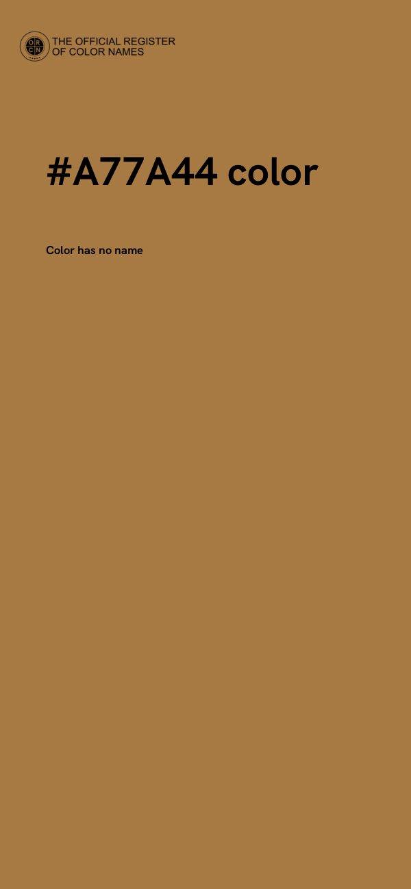#A77A44 color image