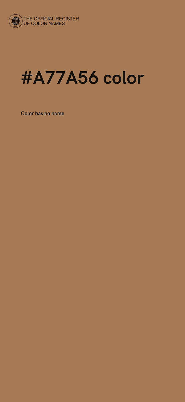 #A77A56 color image