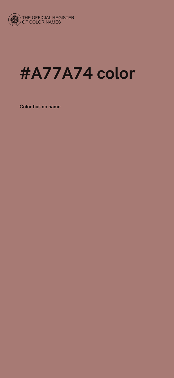 #A77A74 color image