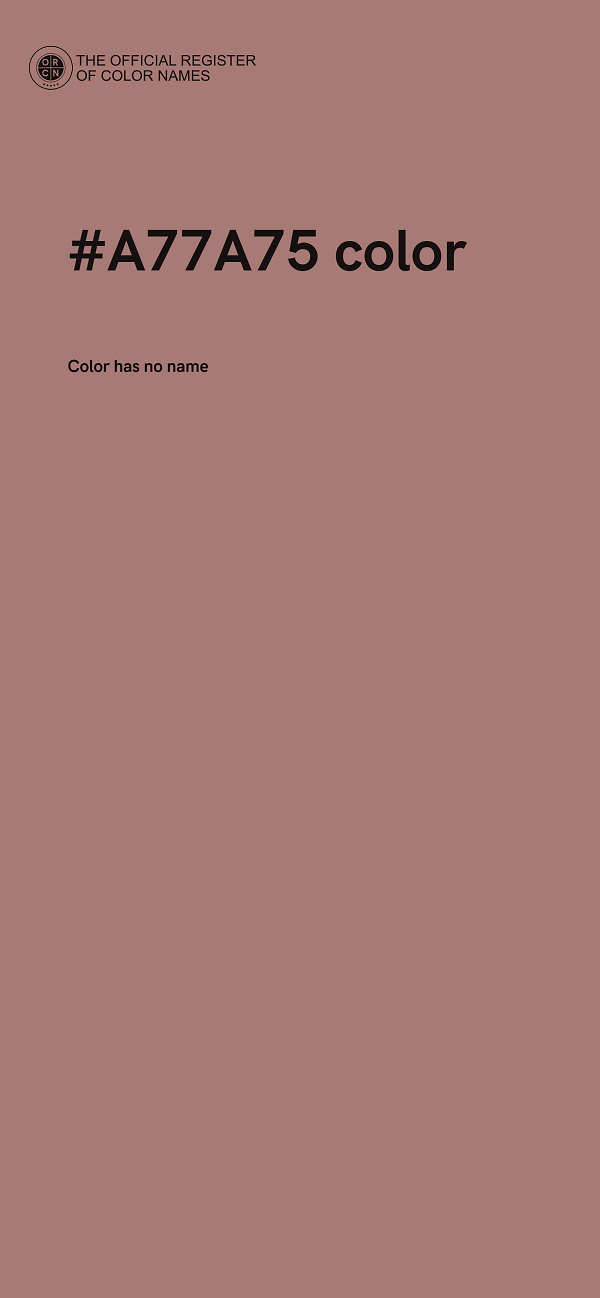 #A77A75 color image