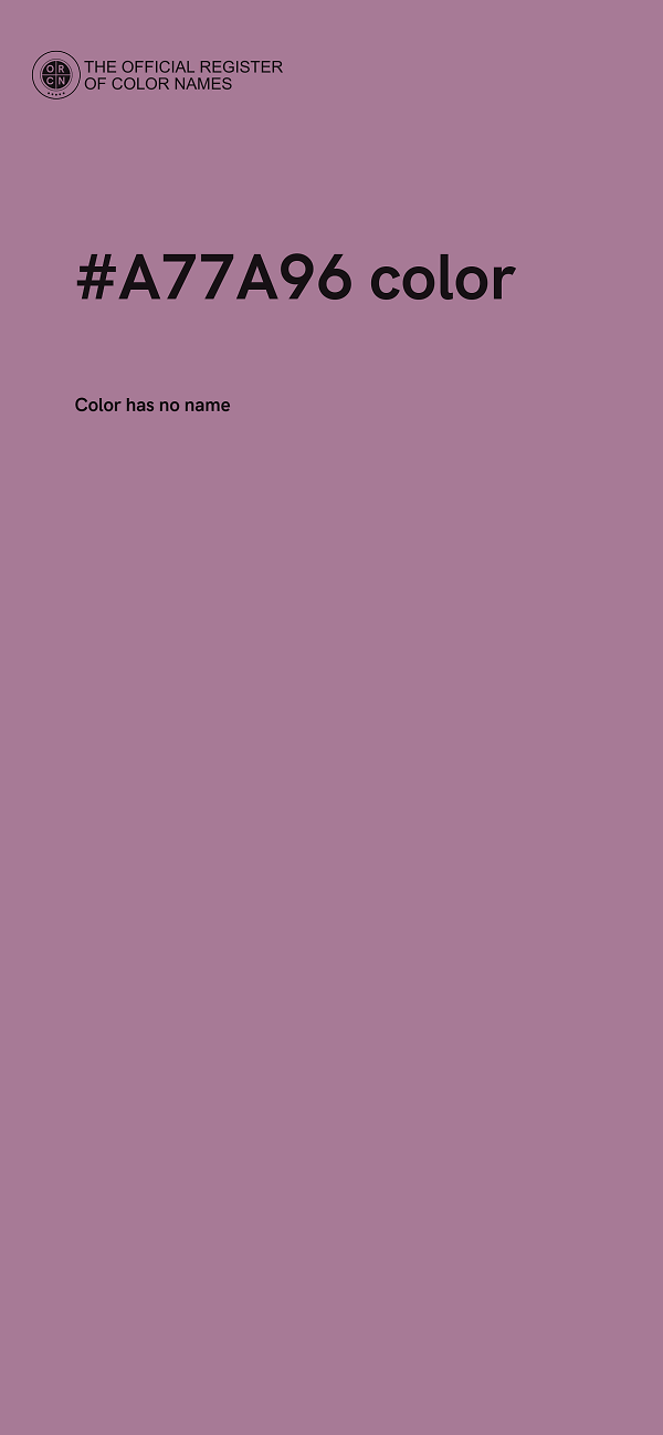 #A77A96 color image