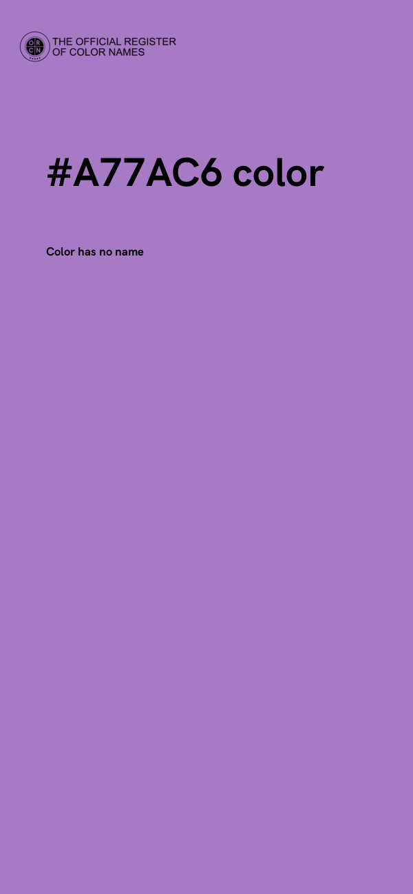 #A77AC6 color image