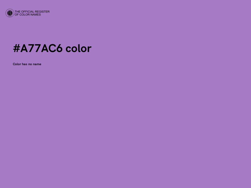 #A77AC6 color image