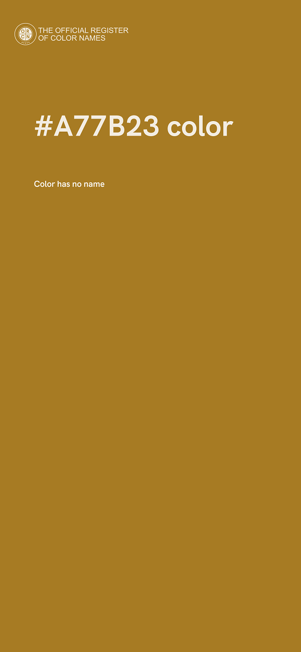 #A77B23 color image