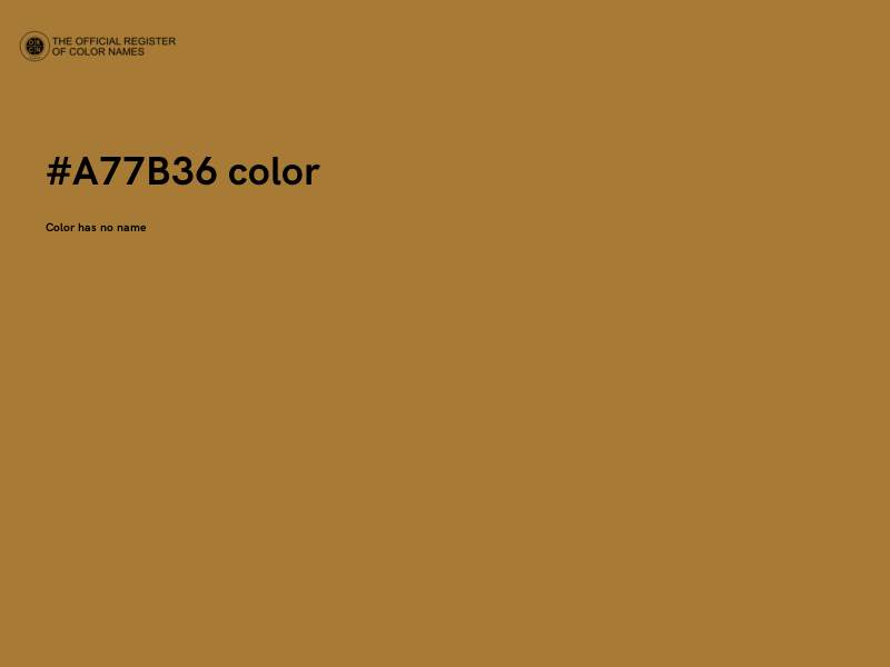 #A77B36 color image