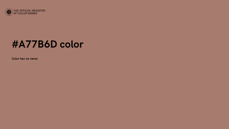 #A77B6D color image