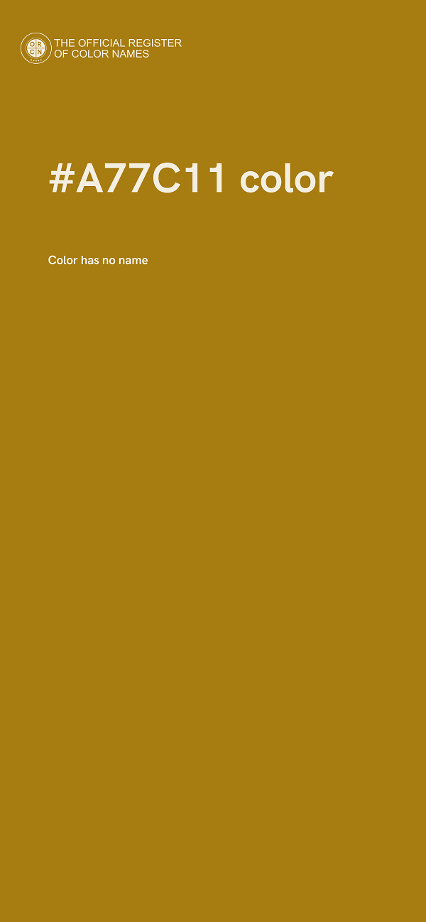 #A77C11 color image