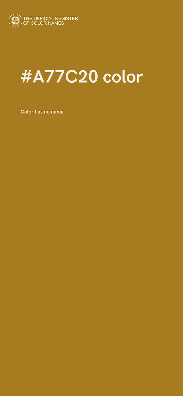 #A77C20 color image