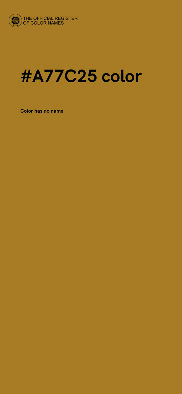 #A77C25 color image