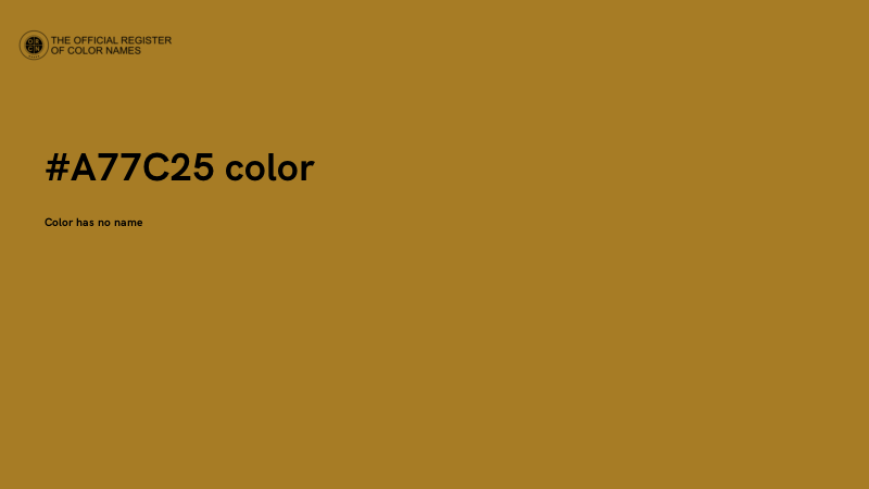 #A77C25 color image